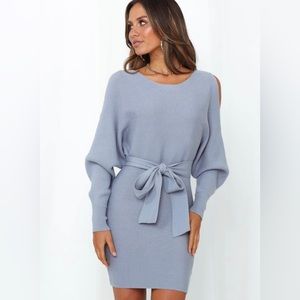 Hello Molly My Winter Wonderland Knit Dress Midnight Blue, XS